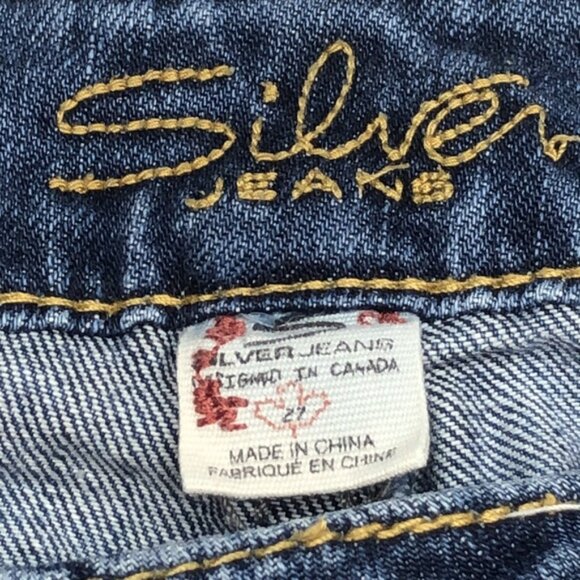 VINTAGE SILVER SUKI SURPLUS MIDRISE BOOTCUT JEANS 27x34 - Picture 2 of 11